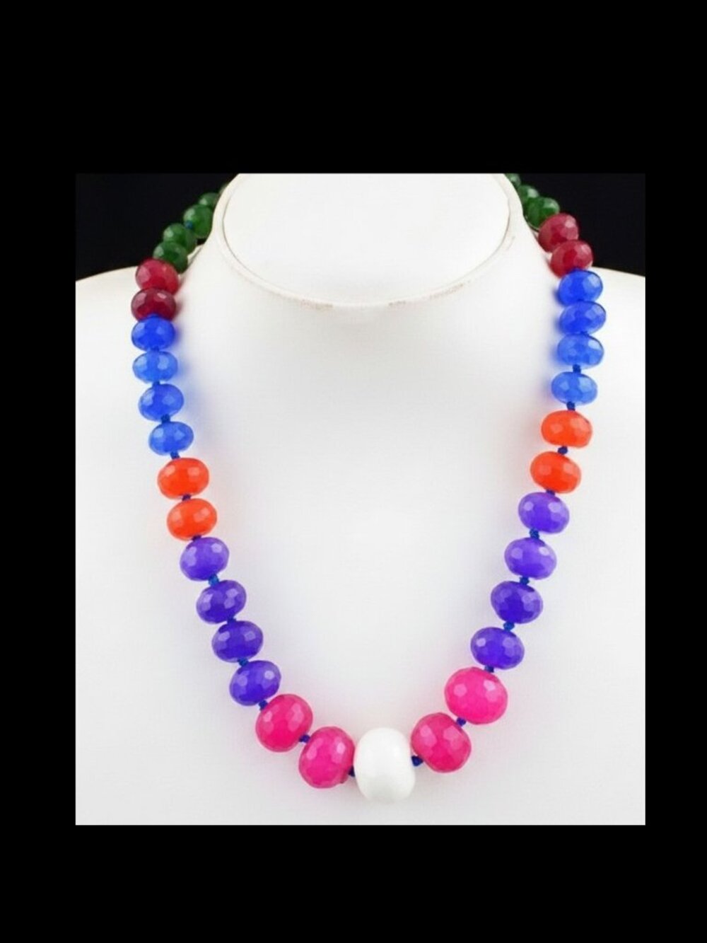 Untreated 460 Carats Earth Mined Onyx Rondelle Beads Necklace